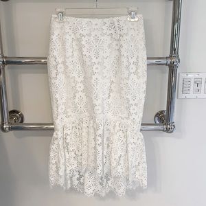 White Embroidered Skirt
